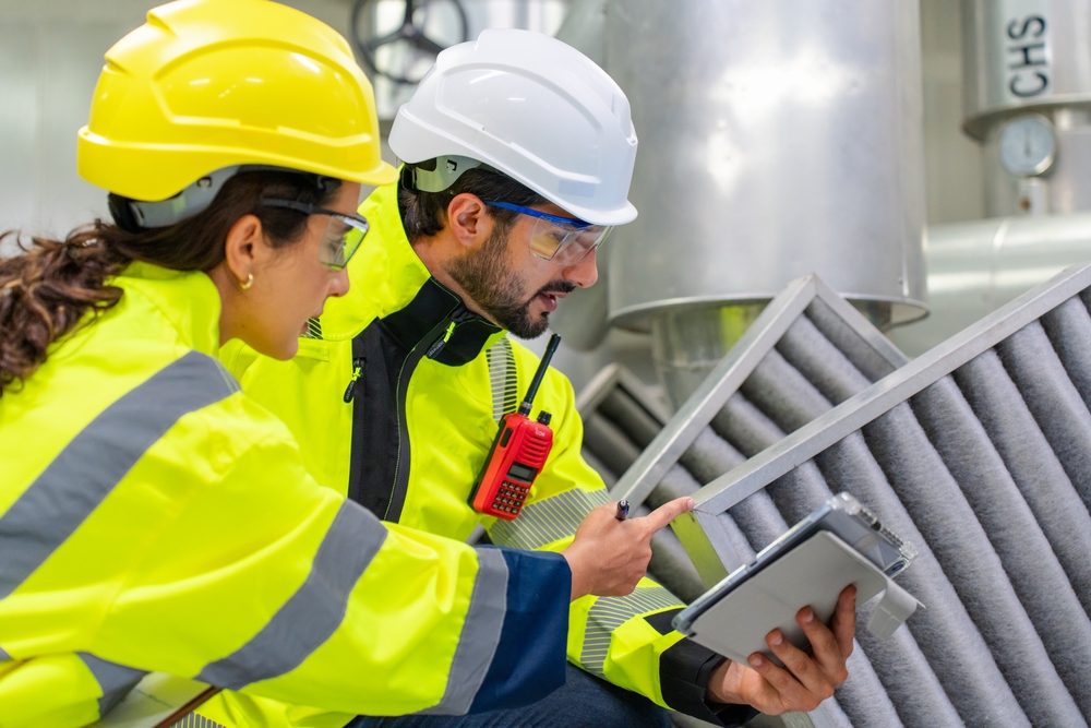 Technician running programmed and reactive maintenance
