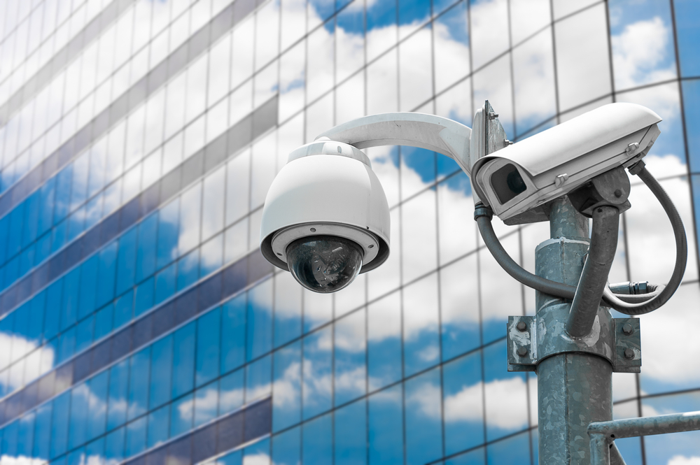 Commercial CCTV security camera installation